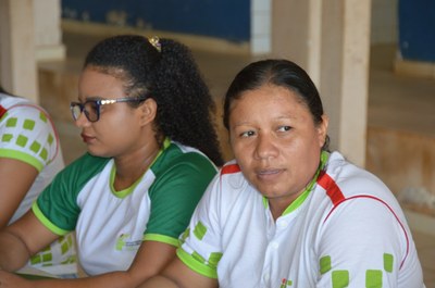 Fabiane Pereira, moradora da Comunidade Indígena da Barata (Alto Alegre) e aluna do polo do Taiano