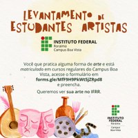 Coordenação de Esportes e Cultura realiza levantamento de estudantes e servidores artistas