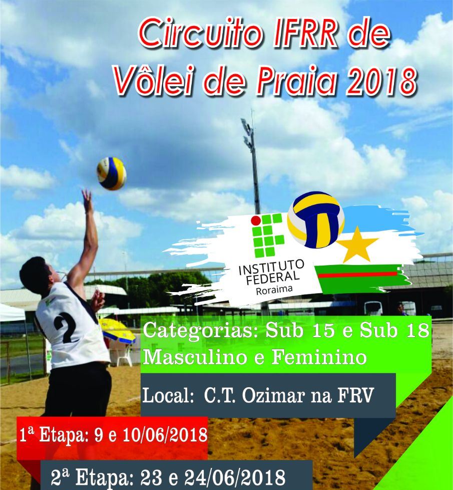 ESPORTE – Circuito Vôlei de Praia do IFRR está com inscrições abertas