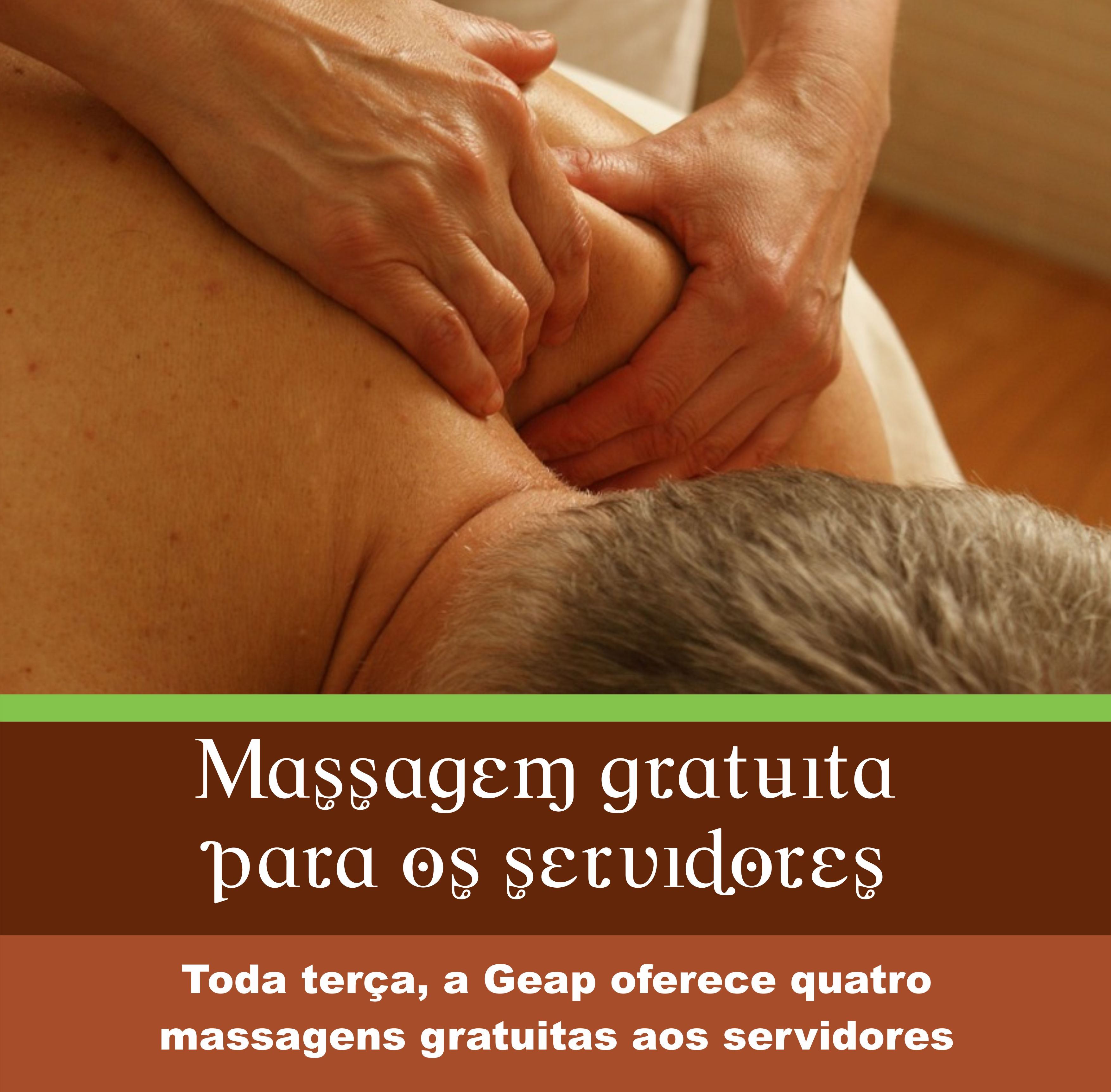 MASSAGEM TERAPÊUTICA – Sessões são realizadas todas as terças-feiras