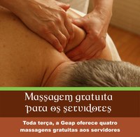 MASSAGEM TERAPÊUTICA – Sessões são realizadas todas as terças-feiras