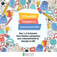 Encontro Pedagógico vai discutir desafios e perspectivas para a educação no Campus Avançado Bonfim