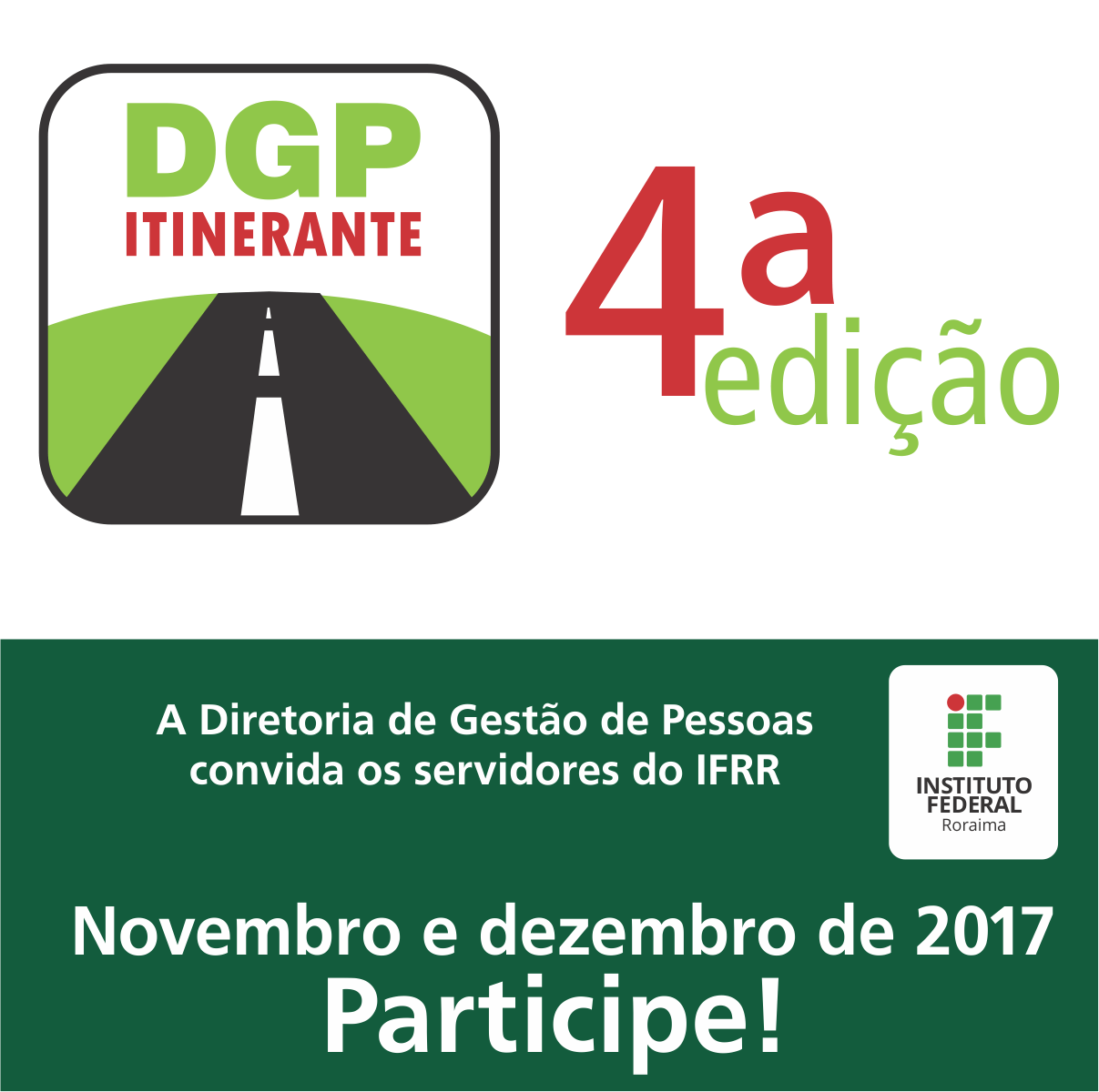 Quarta edição da DGP itinerante ocorre a partir de novembro