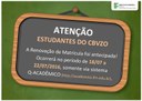 Antecipada renovação de matrículas